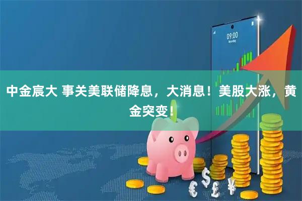 中金宸大 事关美联储降息，大消息！美股大涨，黄金突变！